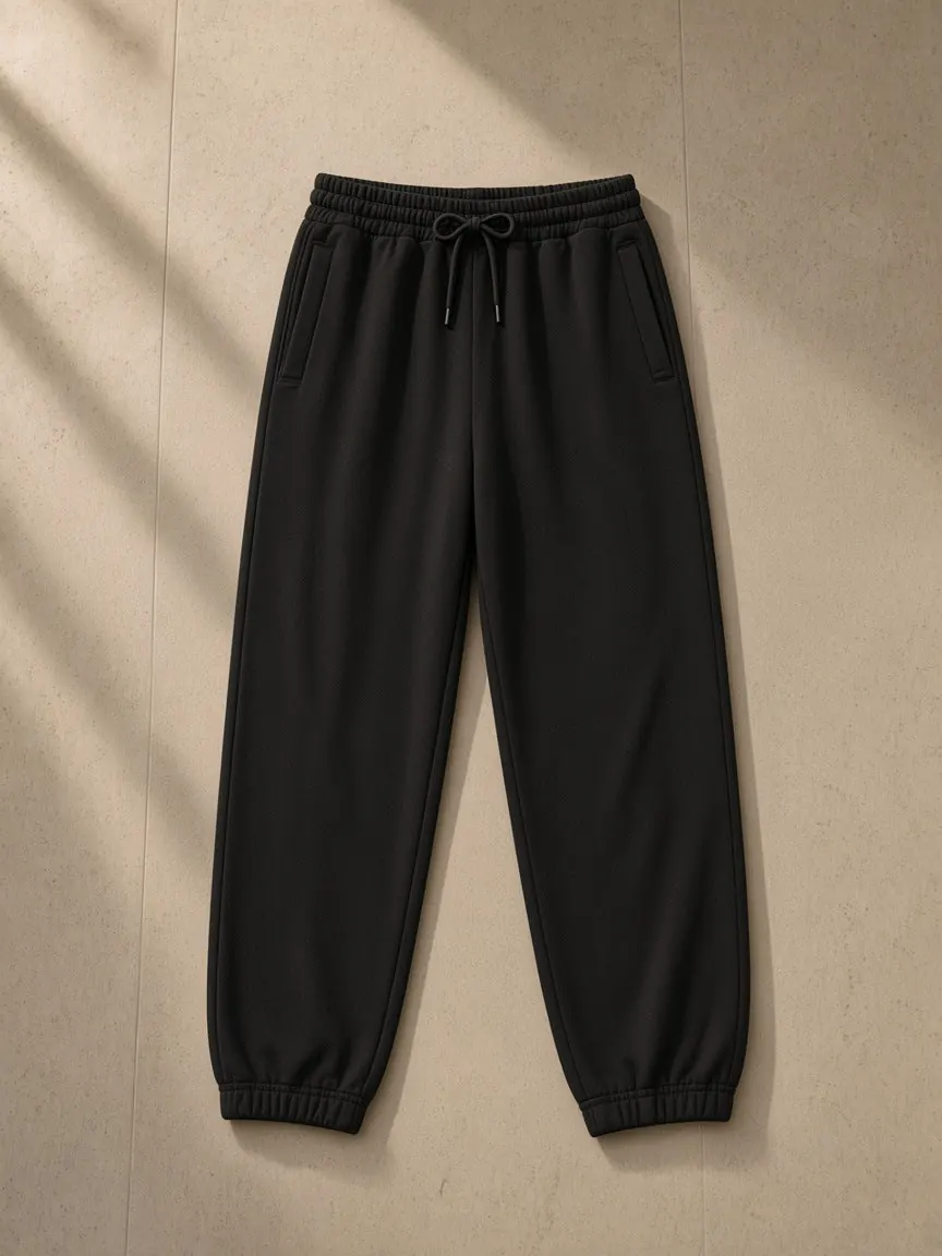 Women's Loose Fit Tapered Joggers, a Marcel Afters joggers, photographed flat on a warm studio backdrop.