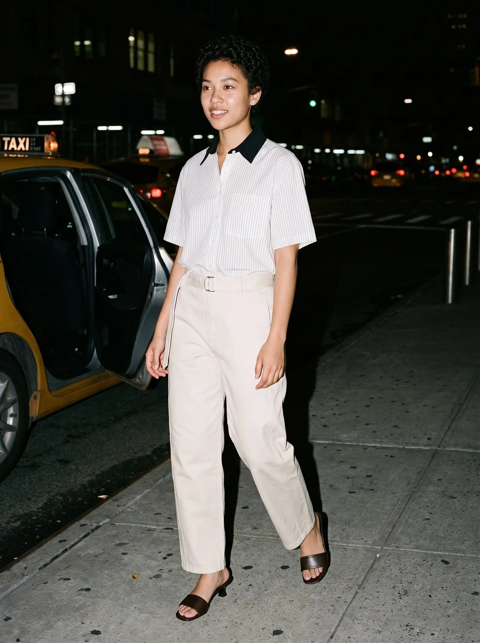 A model wearing The Espresso Martini Mule by Marcel Afters, Autumn–Winter 2026.